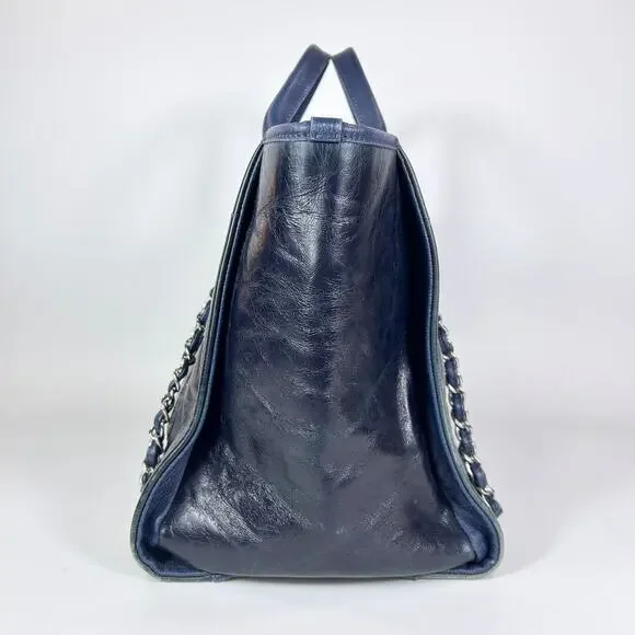 Chanel Glazed Calfskin Large Deauville Tote Bag - Picture 5 of 14